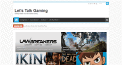 Desktop Screenshot of letstalkgaming.com