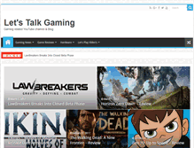 Tablet Screenshot of letstalkgaming.com